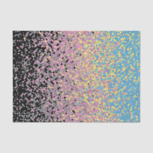Trippy Funky Pixelated Polygender Pride Flag Tissue Paper