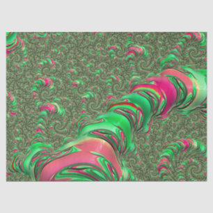Trippy Funky Psychedelic Groovy Spiral Fractal Art Tissue Paper