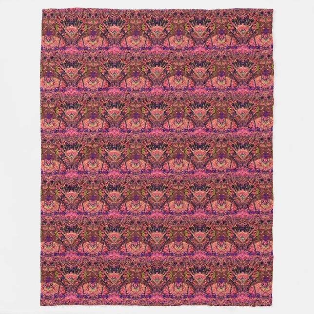 Trippy Garland  Fleece Blanket (Front)