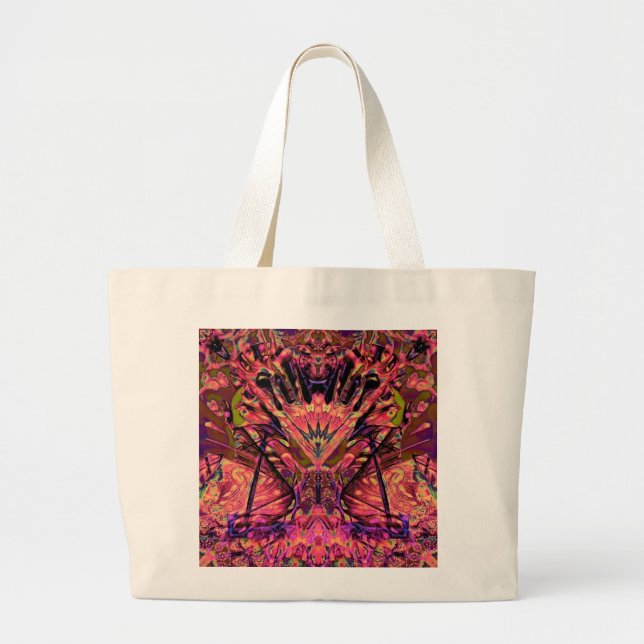 Trippy Garland  Large Tote Bag (Front)