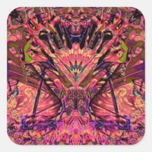 Trippy Garland  Square Sticker