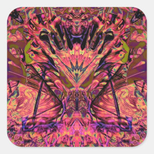 Trippy Garland  Square Sticker