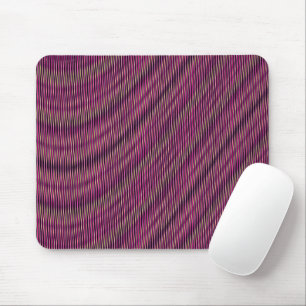 Trippy Glitch Burgundy Moiré Effect Vibes Cool Mouse Mat