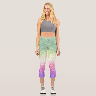 Trippy Groovy Boho Abstract Genderdoe Pride Flag Capri Leggings
