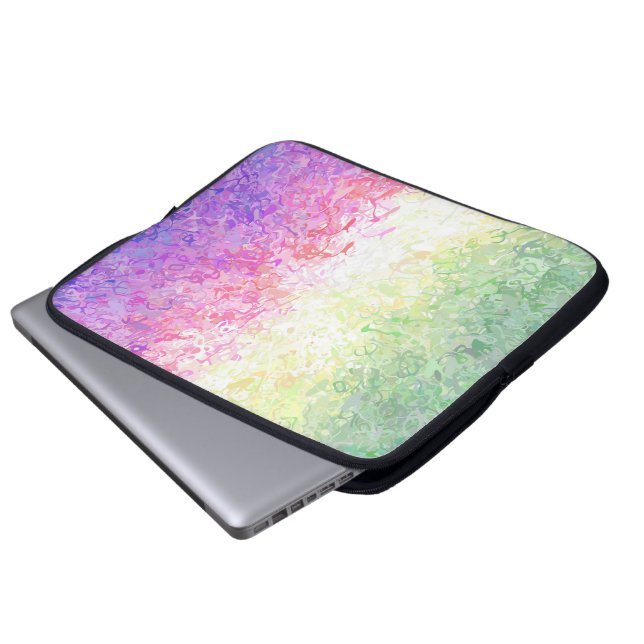 Trippy Groovy Boho Abstract Genderdoe Pride Flag Laptop Sleeve (Front Bottom)
