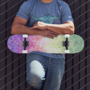 Trippy Groovy Boho Abstract Genderdoe Pride Flag Skateboard
