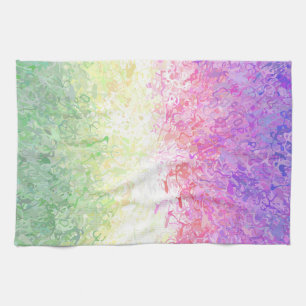Trippy Groovy Boho Abstract Genderdoe Pride Flag Tea Towel