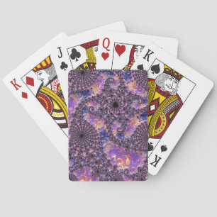 Trippy Groovy Boho Colourful Jewel Tone Fractal Ar Playing Cards