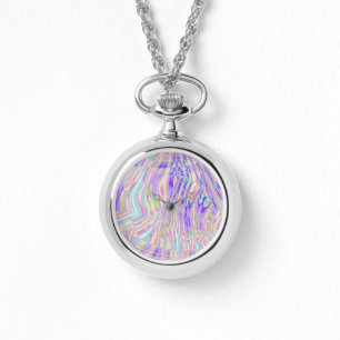 Trippy Groovy Colourful Blobs Digital Abstract Art Watch