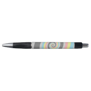 Trippy Groovy Spiral Abstract Demiflux Pride Flag