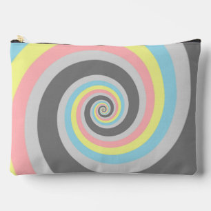 Trippy Groovy Spiral Abstract Demiflux Pride Flag Accessory Pouch