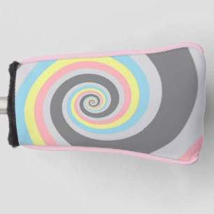 Trippy Groovy Spiral Abstract Demiflux Pride Flag Golf Head Cover