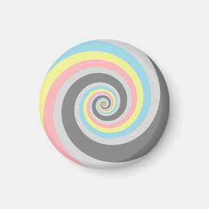 Trippy Groovy Spiral Abstract Demiflux Pride Flag Magnet