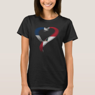 Trippy heart Dominican republic flag Edm music rav T-Shirt