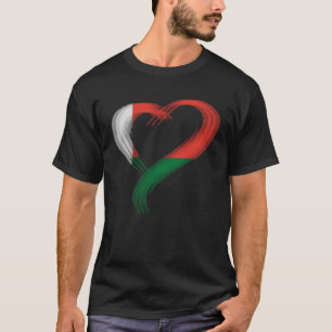Trippy heart I love Madagascar flag Edm raves T-Shirt