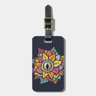 Trippy Hippie Colourful Psychedelic Eye Flower Luggage Tag