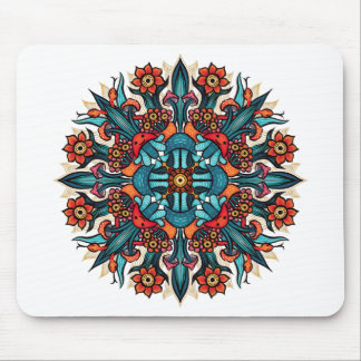 Trippy hippie psychedelic groovy mushroom mandala mouse mat