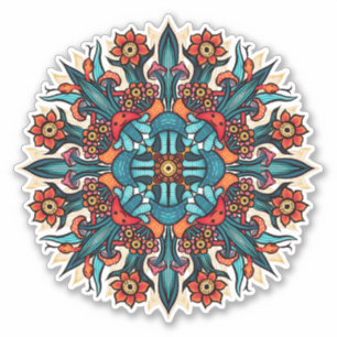 Trippy hippie psychedelic groovy mushroom weird