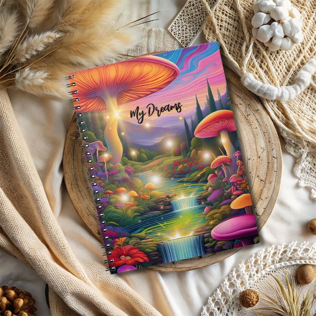 Trippy Hippy Fantasy Spiral Photo Notebook (Creator Uploaded)