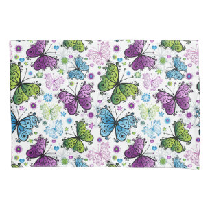 Trippy Hippy Retro Butterfly Pillowcase