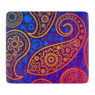 Trippy Hippy Retro Paisley Cutting Board