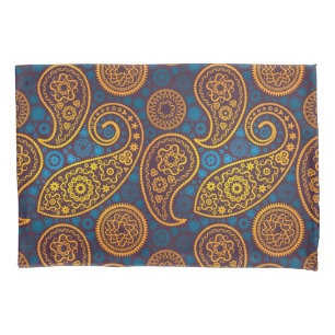 Trippy Hippy Retro Paisley Pillowcase