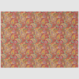 Trippy Hippy Retro Paisley Tissue Paper