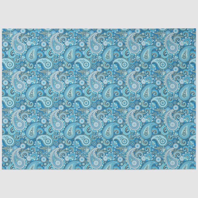 Trippy Hippy Retro Paisley Tissue Paper (Front)