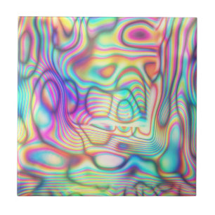  Trippy Holo   Holographic Print Tile