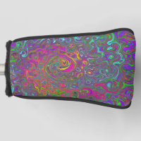 Trippy Hot Pink Abstract Retro Liquid Swirl