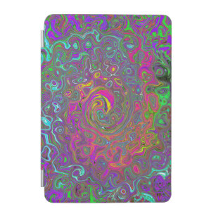 Trippy Hot Pink Abstract Retro Liquid Swirl iPad Mini Cover