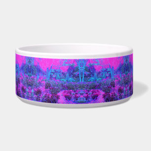 Trippy Hot Pink and Blue Impressionistic Landscape