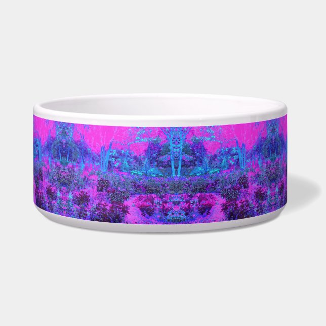 Trippy Hot Pink and Blue Impressionistic Landscape (Right)
