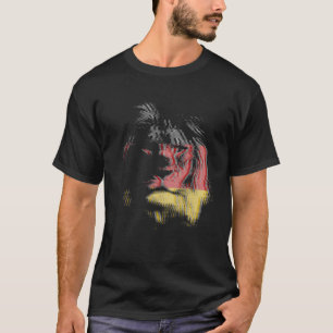 Trippy lion EDM raves techno German Germany flag T-Shirt