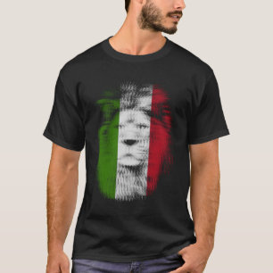 Trippy lion Italian Italy flag EDM raves techno mu T-Shirt