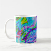 Trippy Liquid Colourful Abstract Pattern Blue