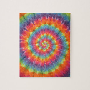 Trippy Little Swirl Tie Dye PhatDyes Jigsaw Puzzle