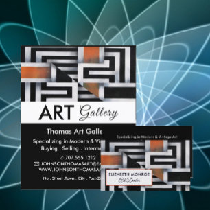 Trippy Maze Pattern, Art Dealer Business Card