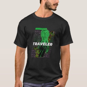 Trippy Monster Screaming The Scream Traveler T-Shirt
