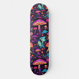 Trippy Mushroom Art Painting Skateboard
