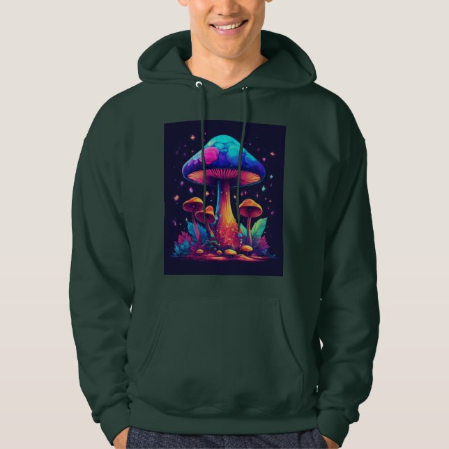 trippy mushroom modern t-shirt logo hoodie (Front)