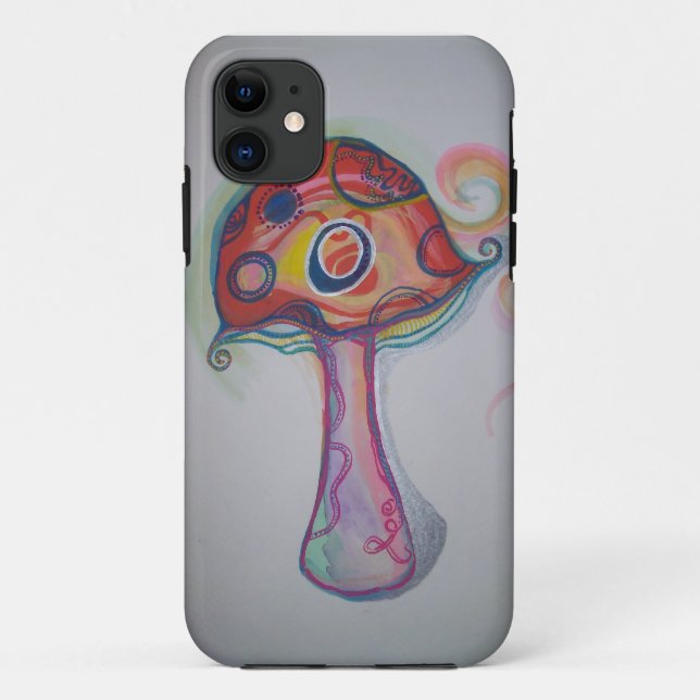 Trippy Mushroom Psychedelic iPhone Case Hippie (Back)