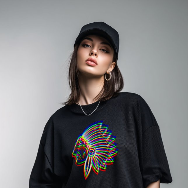 Trippy Native American Chief  T-Shirt (Creator Uploaded)