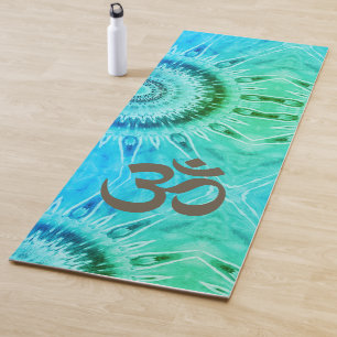 Trippy ohm symbol yoga mat