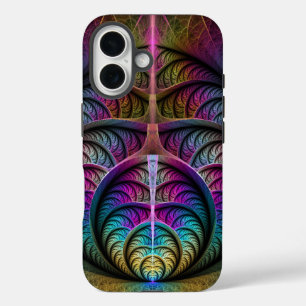 Trippy Patterned Colourful Abstract Fractal Art iPhone 16 Case