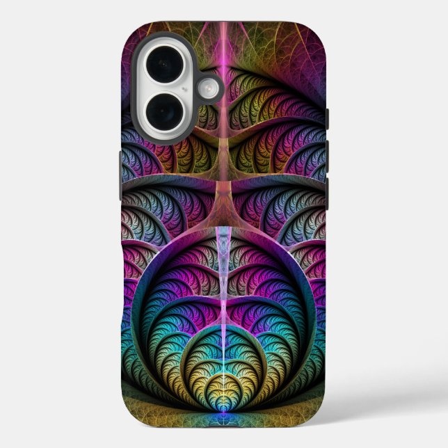 Trippy Patterned Colourful Abstract Fractal Art Case-Mate iPhone Case (Back)