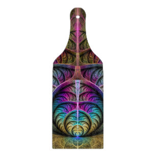 Trippy Patterned Colourful Abstract Fractal Art Cutting Board