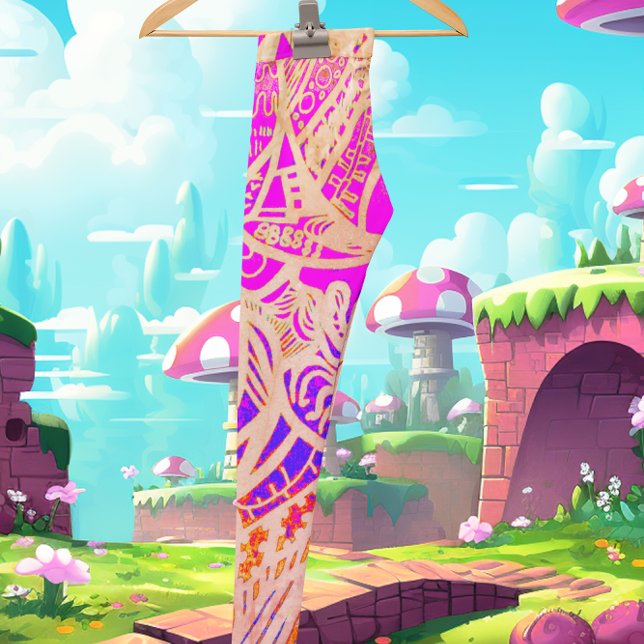 Trippy Pink Boho Leggings (Creator Uploaded)