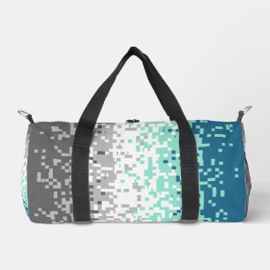 Trippy Pixelated Abstract Frayromantic Pride Flag  Duffle Bag