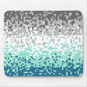 Trippy Pixelated Abstract Frayromantic Pride Flag Mouse Mat